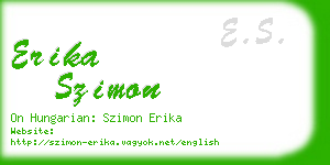 erika szimon business card